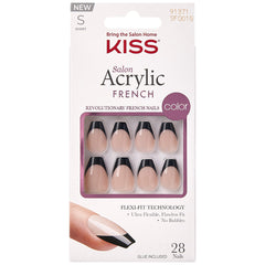 Kiss False Nails Salon Acrylic French Nails - Flame