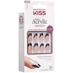 Kiss False Nails Salon Acrylic French Nails - Flame (Angled Packaging Shot 1)