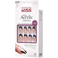 Kiss False Nails Salon Acrylic French Nails - Flame (Angled Packaging Shot 2)