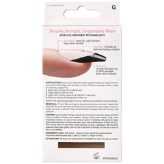 Kiss False Nails Salon Acrylic French Nails - Flame (Back of Packaging)