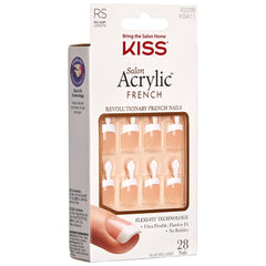 Kiss False Nails Salon Acrylic French Nails - Power Play (Angled Packaging 1)