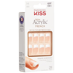 Kiss False Nails Salon Acrylic French Nails - Rumour Mill (Angled Packaging 1)