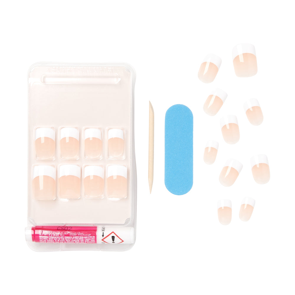 Kiss False Nails Salon Acrylic French Nails - Rumour Mill | False Eyelashes