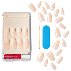 Kiss False Nails Salon Acrylic Nude French Nails - Leilani (Components)