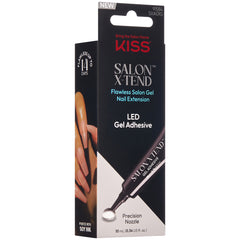 Kiss False Nails Salon X-Tend - LED Gel Adhesive (10ml) - Angled Packaging Shot 1