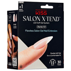 Kiss False Nails Salon X-Tend Starter Kit - Pure (Angled Packaging Shot 1)