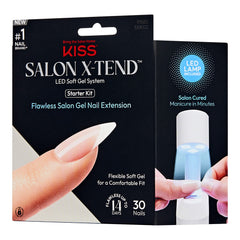 Kiss False Nails Salon X-Tend Starter Kit - Pure (Angled Packaging Shot 2)