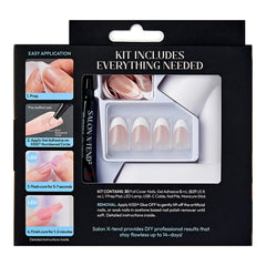 Kiss False Nails Salon X-Tend Starter Kit - Pure (Back of Packaging)