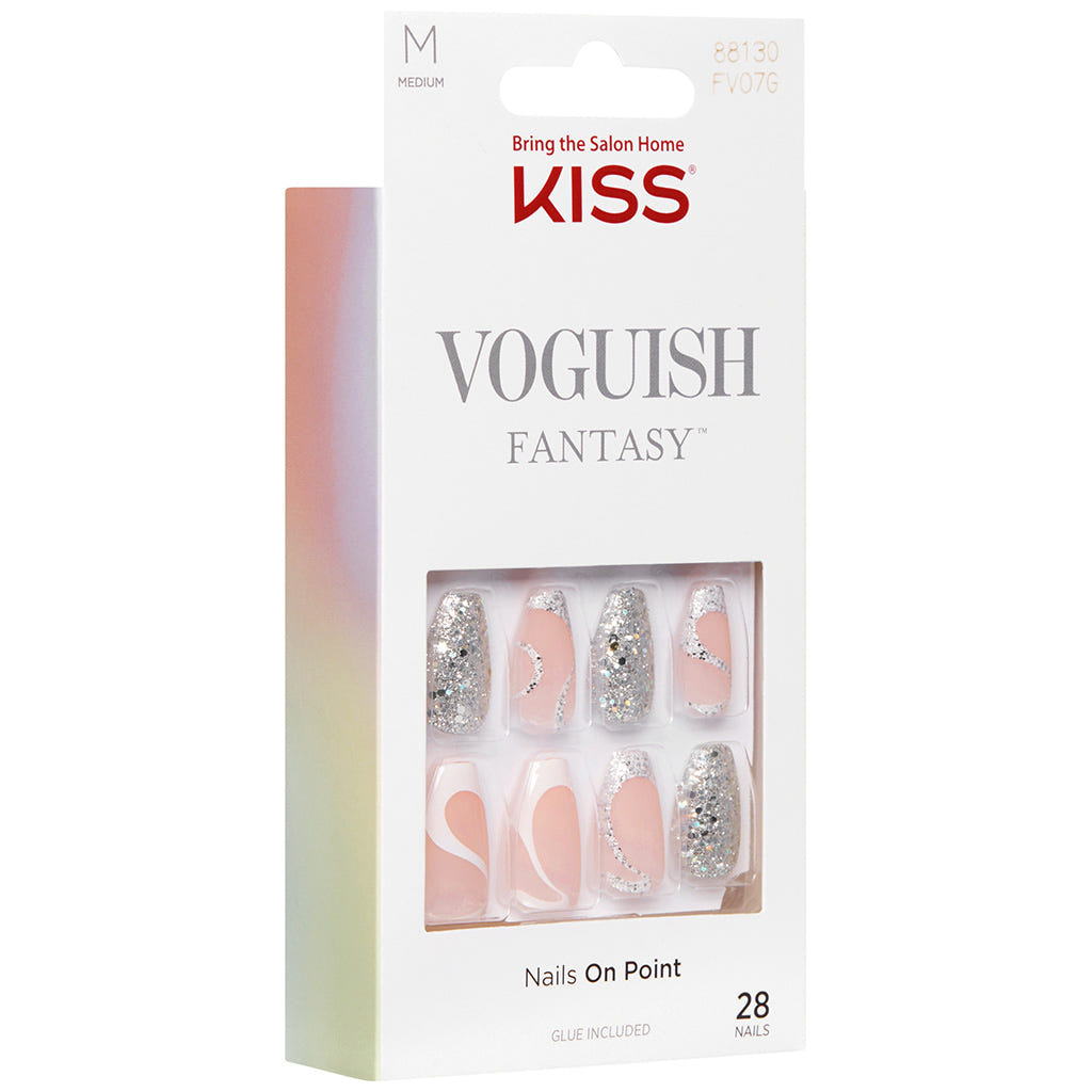 Kiss False Nails Voguish Fantasy Nails - Fashspiration (Angled Packaging Shot 1)