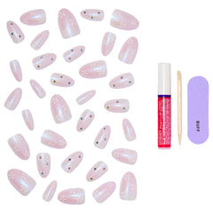 Kiss Glam 3D & Jewelled False Nails - Breeze of Bliss (Components)
