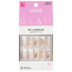 Kiss Glam 3D & Jewelled False Nails - Wrapped in Beauty