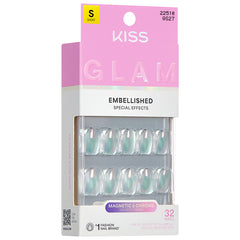 Kiss Glam Embellished False Nails - Celestique (Angled Shot 1)