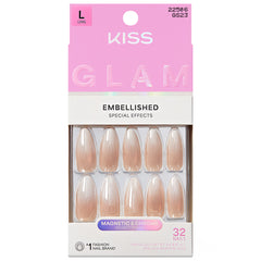 Kiss Glam Embellished False Nails - Day n Night