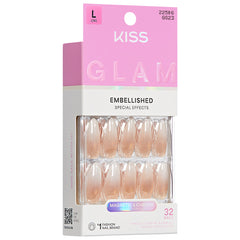 Kiss Glam Embellished False Nails - Day n Night (Angled Shot 1)