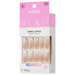 Kiss Glam Embellished False Nails - Day n Night (Angled Shot 2)