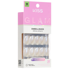 Kiss Glam Embellished False Nails - Dive (Angled Shot 1)