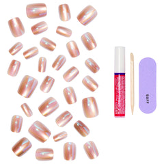 Kiss Glam Embellished False Nails - Golden Hour Affairs (Components)