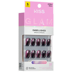 Kiss Glam Embellished False Nails - Simple Joys (Angled Shot 1)