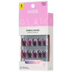 Kiss Glam Embellished False Nails - Simple Joys (Angled Shot 2)