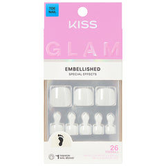 Kiss Glam Embellished False Nails Toe Nails - Twinkle Toes