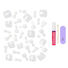 Kiss Glam Embellished False Nails Toe Nails - Twinkle Toes (Components)