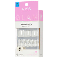 Kiss Glam Embellished False Nails Toe Nails - Twinkle Toes (Angled Shot 2)
