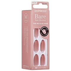 Kiss ImPRESS Bare But Better Press-On False Nails - Serenity (Angled Shot 1)
