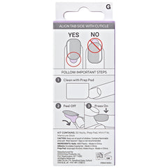 Kiss imPRESS Bare French Press-On False Nails - Genuine (Back of Packaging)