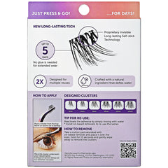 Kiss ImPRESS Falsies Long Lasting Self Adhesive Lashes - Demi Wispy (Back of Packaging)