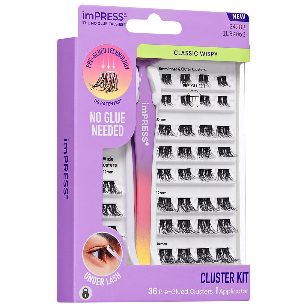 Kiss imPRESS Lashes Cluster Kit - Classic Wispy (Angled Shot 1)