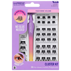 Kiss imPRESS Lashes Cluster Kit - Faux Mink Volume