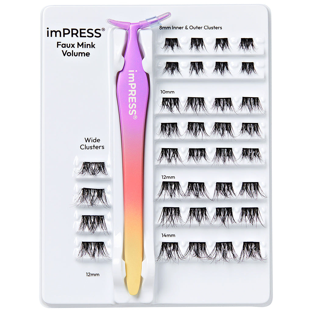 Kiss imPRESS Lashes Cluster Kit - Faux Mink Volume (Tray Shot 1)