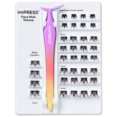 Kiss imPRESS Lashes Cluster Kit - Faux Mink Volume (Tray Shot 1)