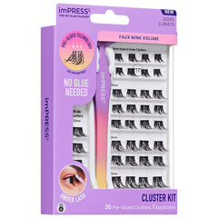 Kiss imPRESS Lashes Cluster Kit - Faux Mink Volume (Angled Shot 1)