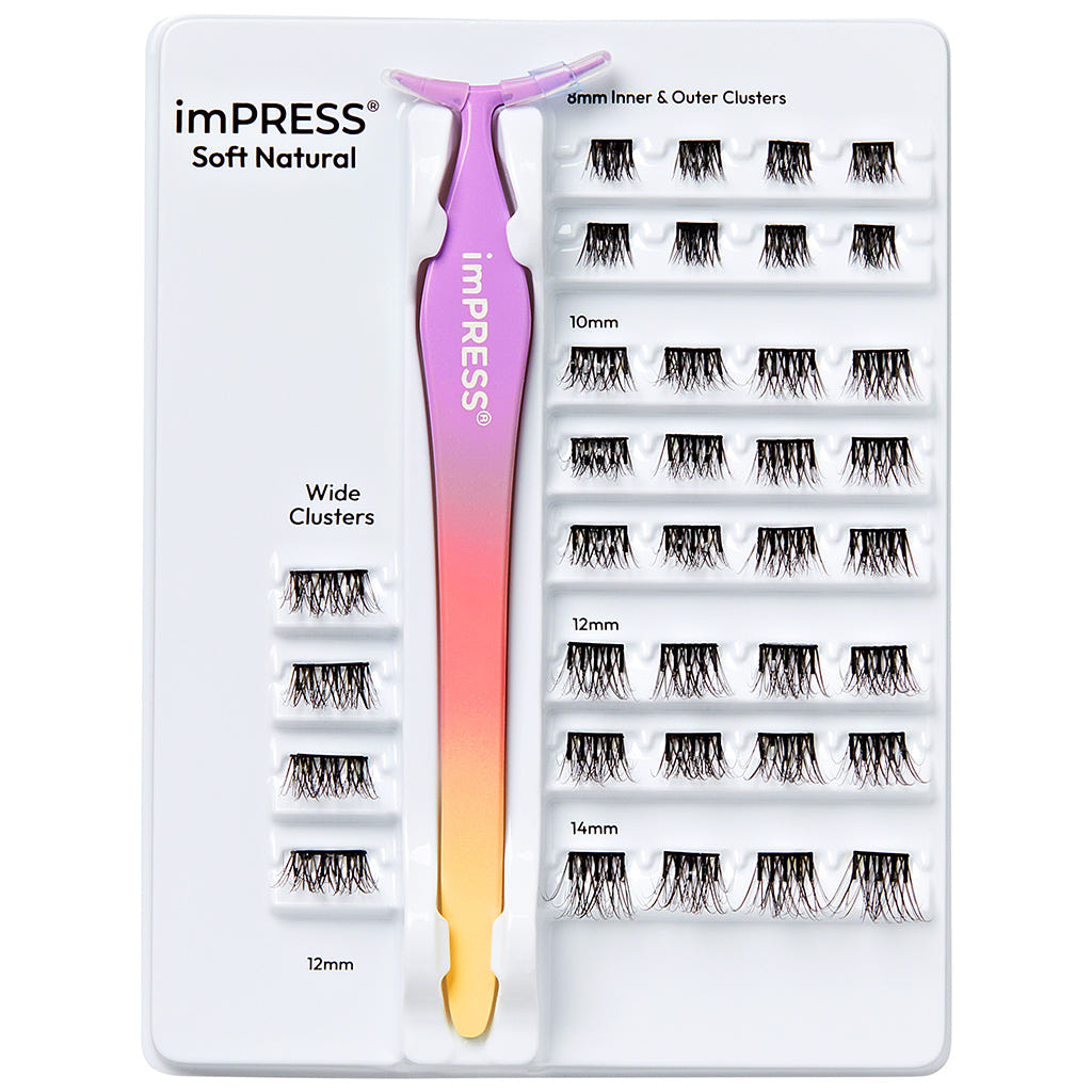 Kiss imPRESS Lashes Cluster Kit - Soft Natural (Tray Shot 1)