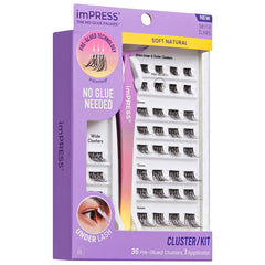 Kiss imPRESS Lashes Cluster Kit - Soft Natural (Angled Shot 1)