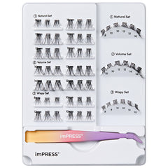 Kiss imPRESS Lashes Individual Lash Kit (Tray Shot)