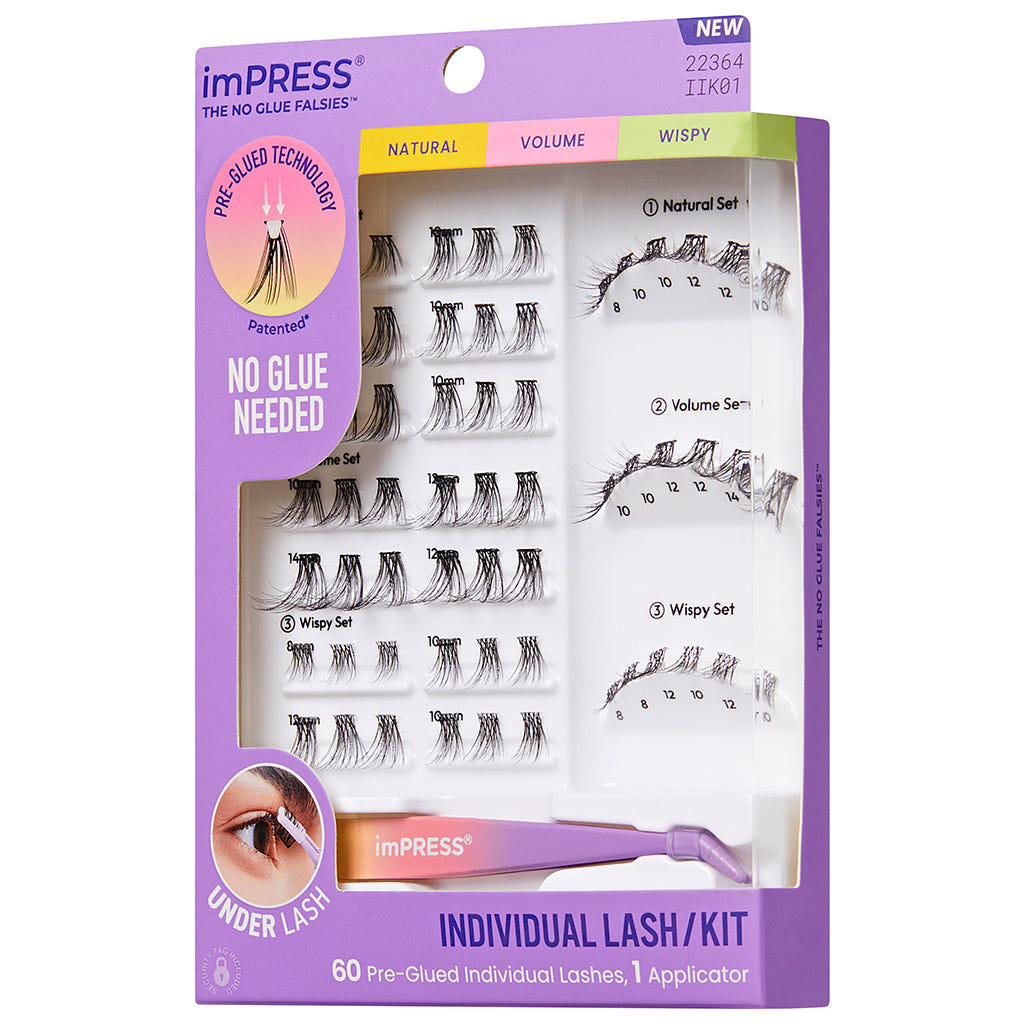 Kiss imPRESS Lashes Individual Lash Kit (Angled Shot 2)