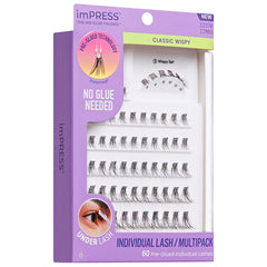 Kiss imPRESS Lashes Individual Lash Multipack - Classic Wispy (Angled Shot 1)
