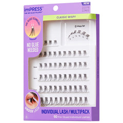 Kiss imPRESS Lashes Individual Lash Multipack - Classic Wispy (Angled Shot 2)