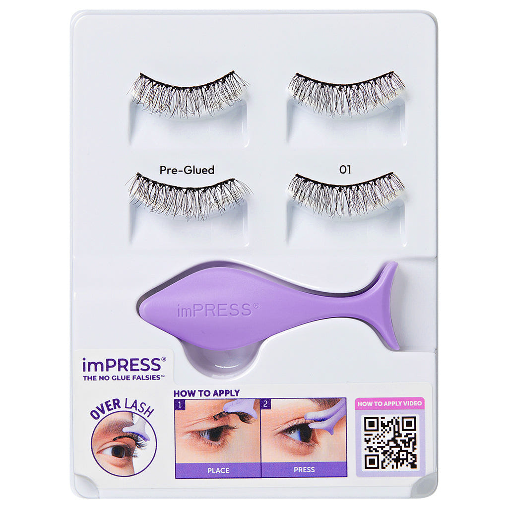 Kiss imPRESS Lashes Strip Lash Kit - Classic Natural (Tray Shot 1)