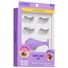 Kiss imPRESS Lashes Strip Lash Kit - Classic Natural (Angled Shot 1)