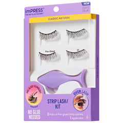 Kiss imPRESS Lashes Strip Lash Kit - Classic Natural (Angled Shot 2)