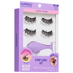 Kiss imPRESS Lashes Strip Lash Kit - Classic Volume (Angled Shot 1)