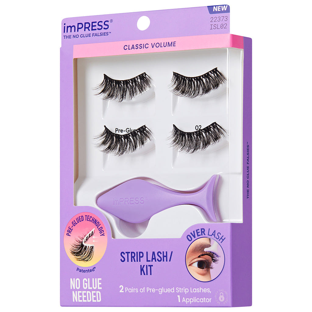 Kiss imPRESS Lashes Strip Lash Kit - Classic Volume (Angled Shot 2)