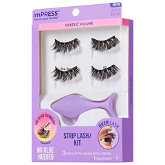 Kiss imPRESS Lashes Strip Lash Kit - Classic Volume (Angled Shot 2)