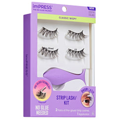 Kiss imPRESS Lashes Strip Lash Kit - Classic Wispy (Angled Shot 1)