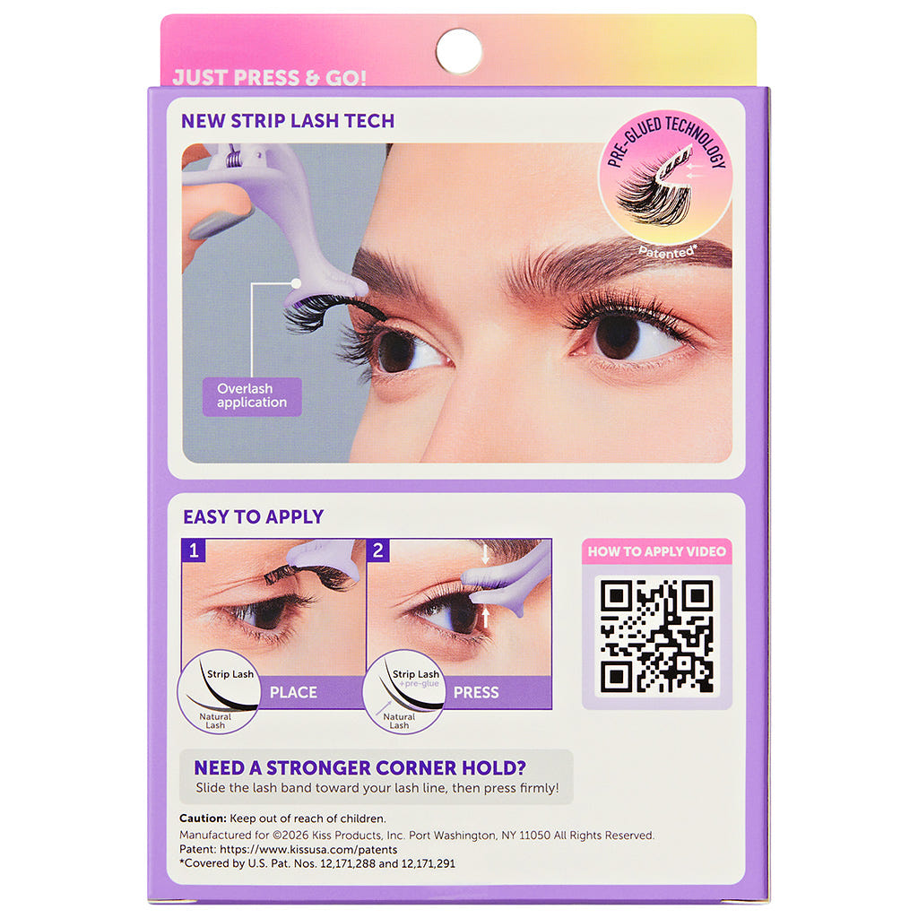 Kiss imPRESS Lashes Strip Lash Kit - Classic Wispy (Back)