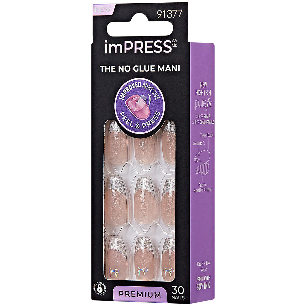 Kiss imPRESS Premium Press-On False Nails - Memory Lane (Angled Packaging Shot 2)