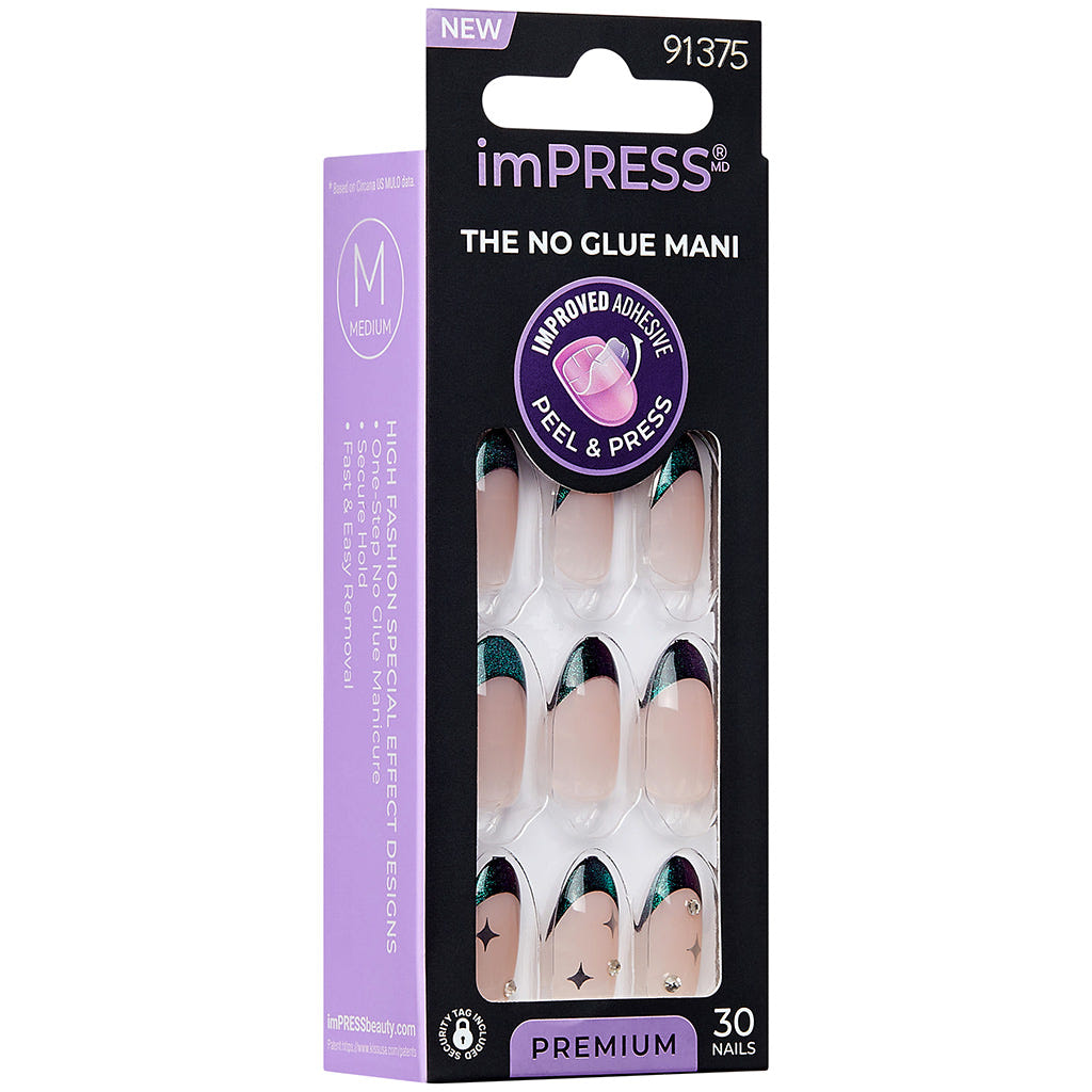 Kiss imPRESS Premium Press-On False Nails - Visions (Angled Packaging Shot 1)